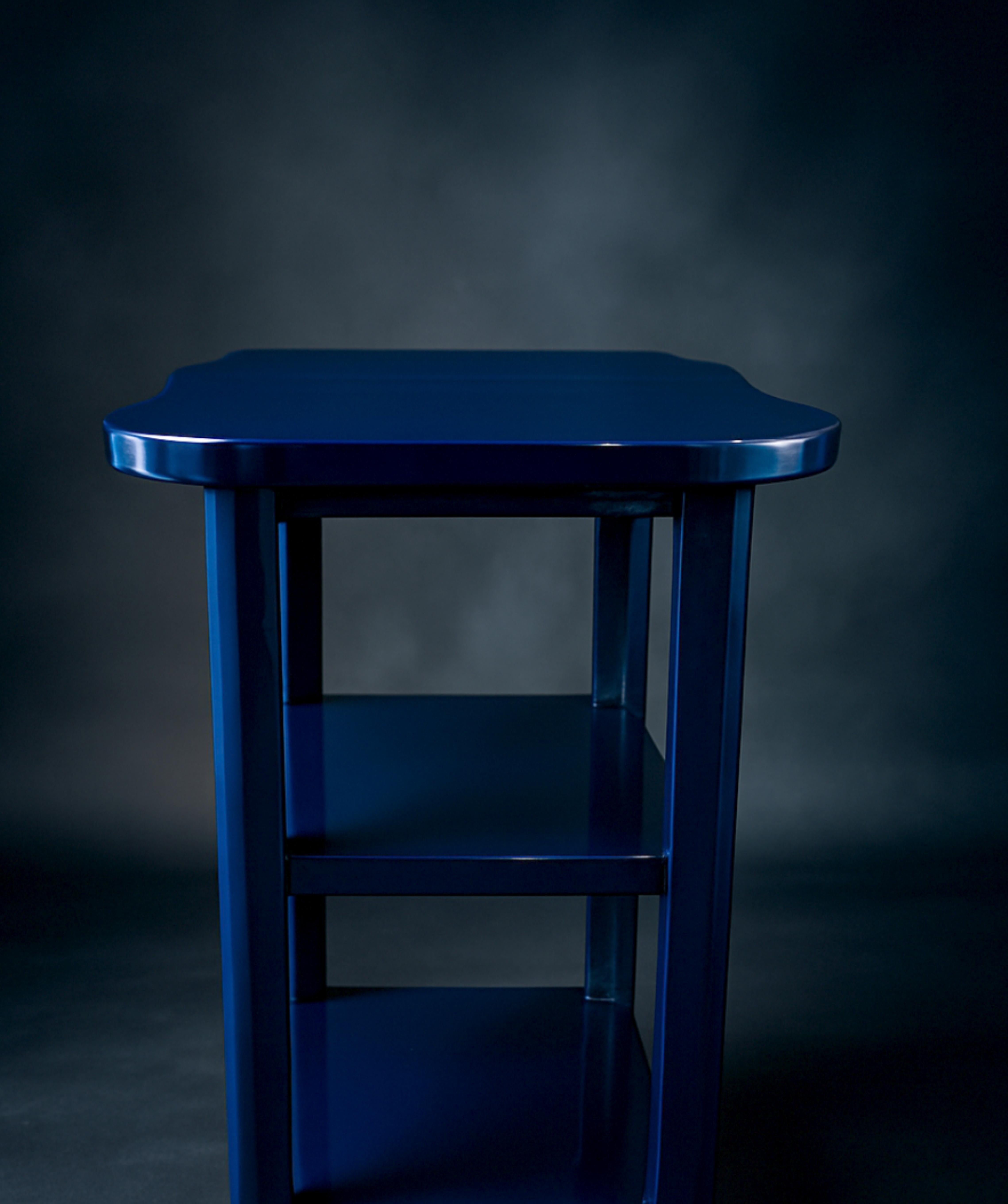 Mesa Auxiliar Art Decó Azul Zafiro, Portuguesa, Siglo XX en Bueno estado para la venta en Lisbon, PT