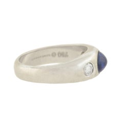 Art Deco Sapphire Diamond 3-Stone Ring