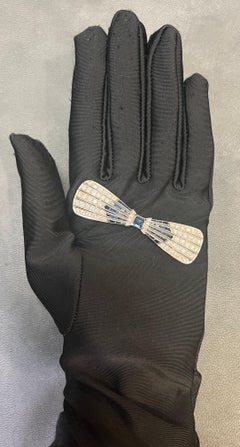 Art Deco Sapphire & Diamond Bow Brooch