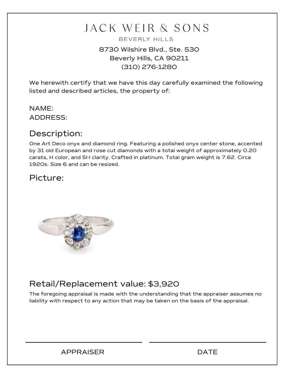 Women's or Men's Art Deco sapphire diamond platinum halo ring For Sale