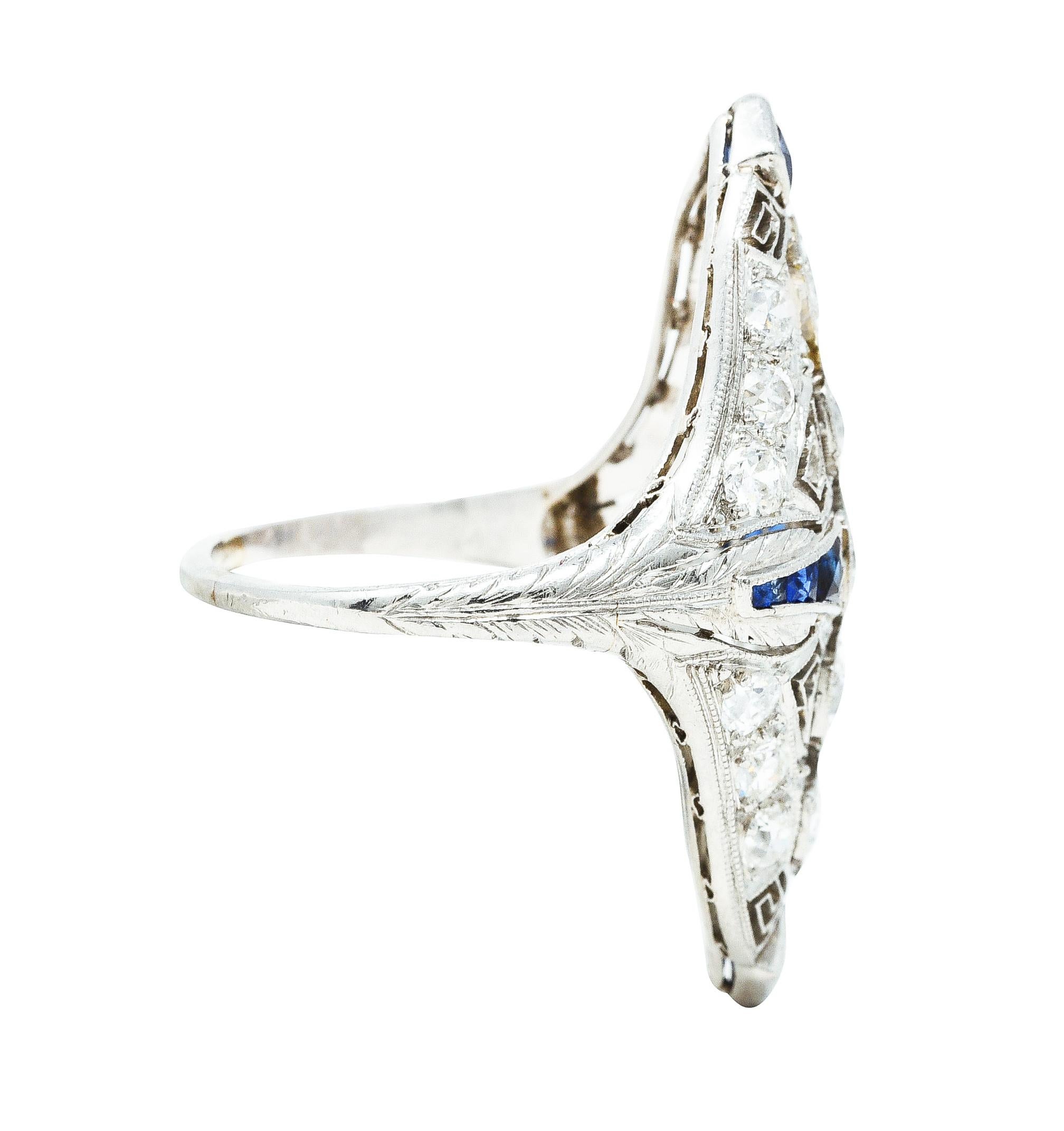 vintage art deco sapphire ring