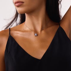 Art Deco sapphire diamond platinum necklace