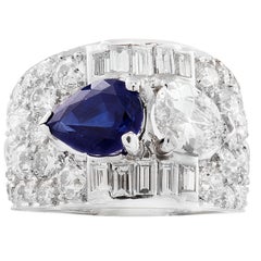 Art Deco Sapphire & Diamond Ring