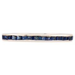 Art Deco Sapphire Eternity Band in 18K Gold Circa 1920