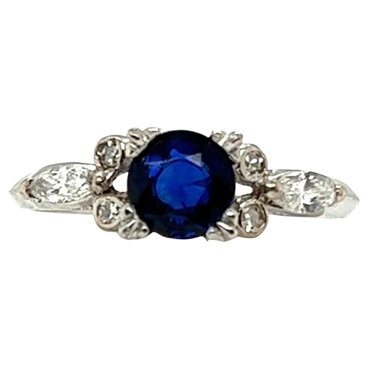 Antique 1.28Ct Diamond and Platinum Solitaire Ring Art Deco Circa 1935 ...