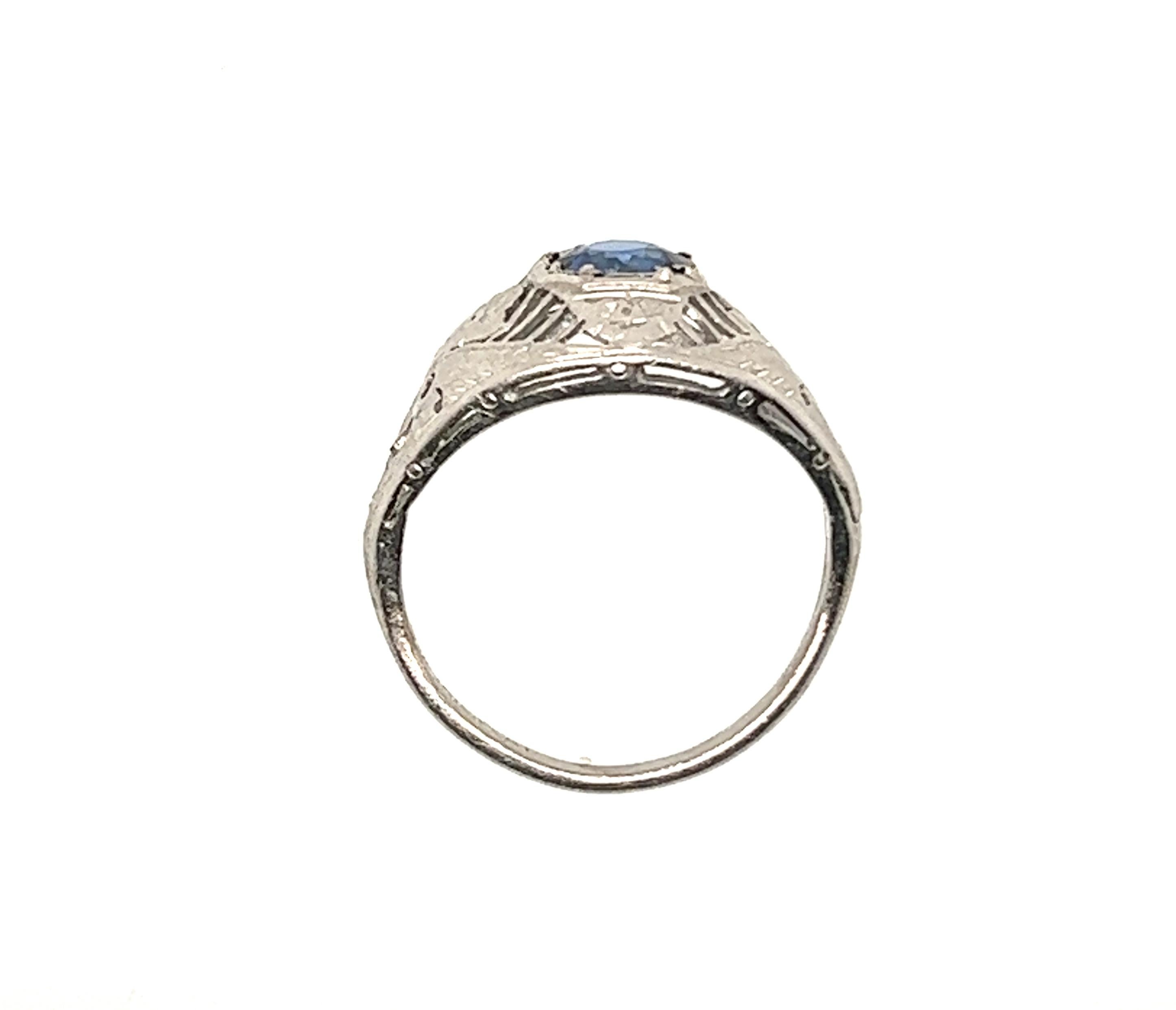 Genuine Original from the 1920'sArt Deco Sapphire Ring .52ct Vintage Antique Flowers Platinum 


Featuring a Gorgeous .52ct Genuine Natural Blue Round Sapphire Center

Incredible Hand Engraved Flowers

Stunning Hand Filigree

Classic Bombe Shaped