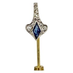 Art Deco Sapphire Rose Diamond Stick Pin Arthur Mitchell Dance Theater Harlem