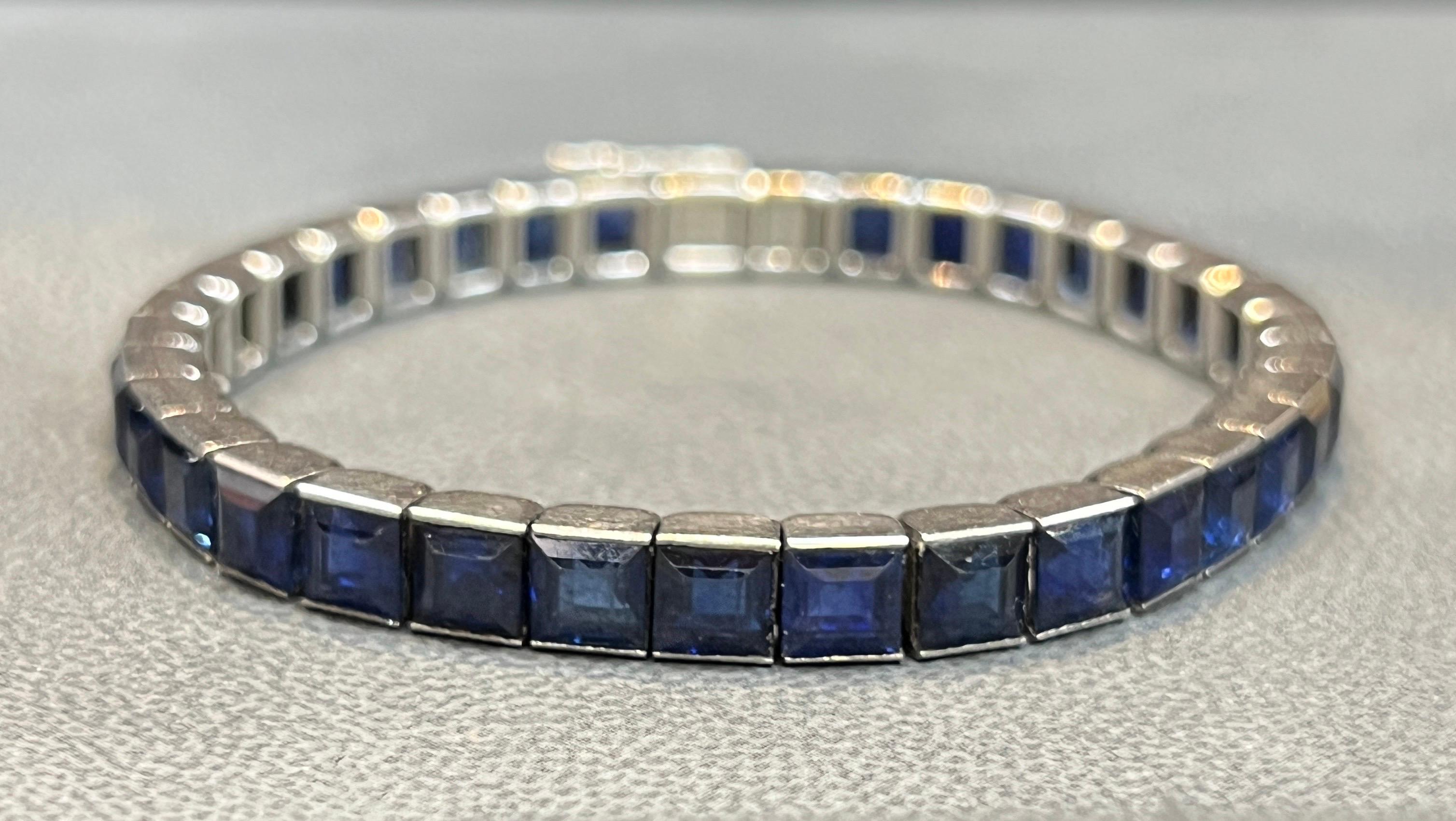 Pulsera de zafiro Art Déco en venta 1