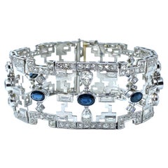 Art Decò Sapphires and Diamonds Bracelet, about 1930