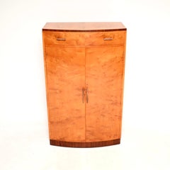 Art Deco Satin Birch and Walnut Compactum Wardrobe