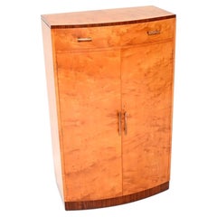 Art Deco Satin Birch and Walnut Compactum Wardrobe