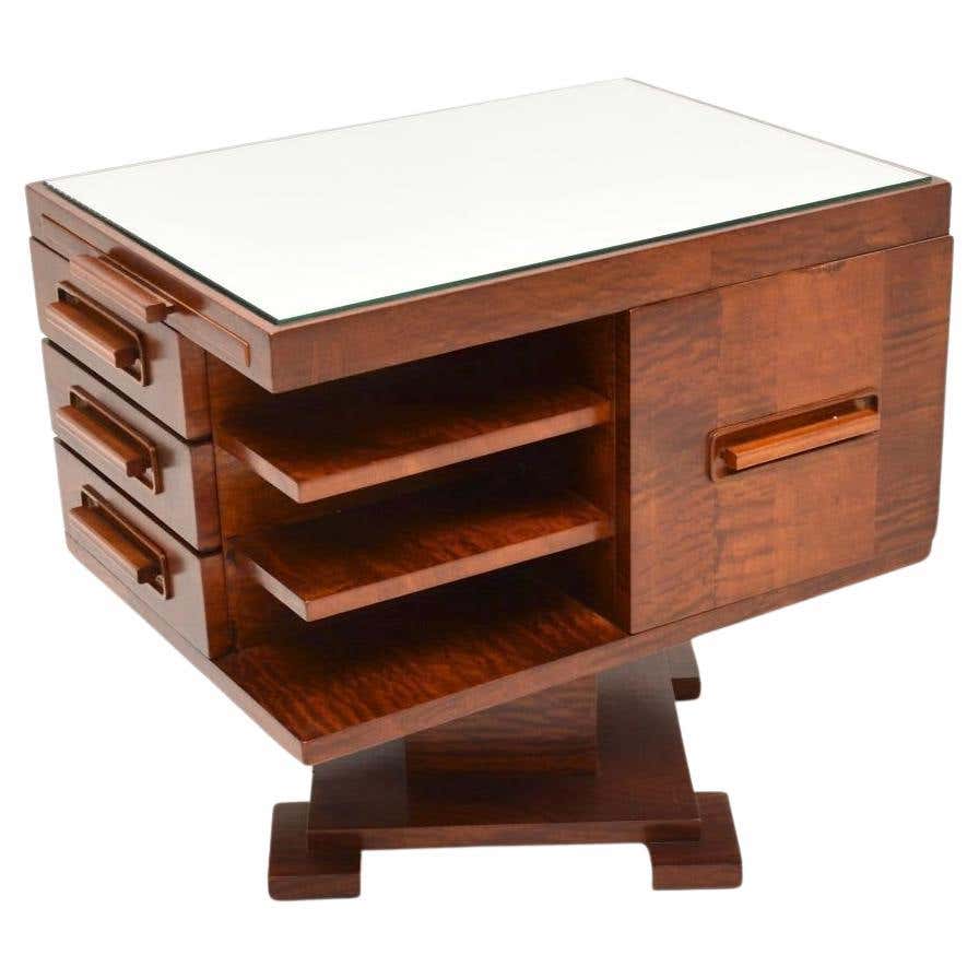 Art Deco Figured Walnut Occasional Table For Sale at 1stDibs