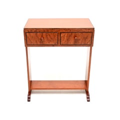 Art Deco Satin Birch Side Table