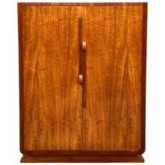 Art Deco Satinwood and Mahogany Six Drawer Dresser Cabinet