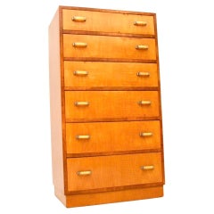 Art Deco Satinwood and Walnut Chest of Drawers