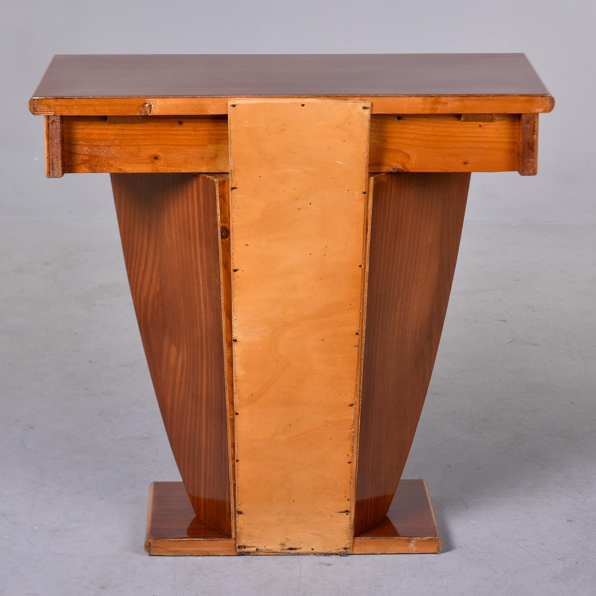 Art Deco Satinwood Console with Blond Reeded Detailing 4