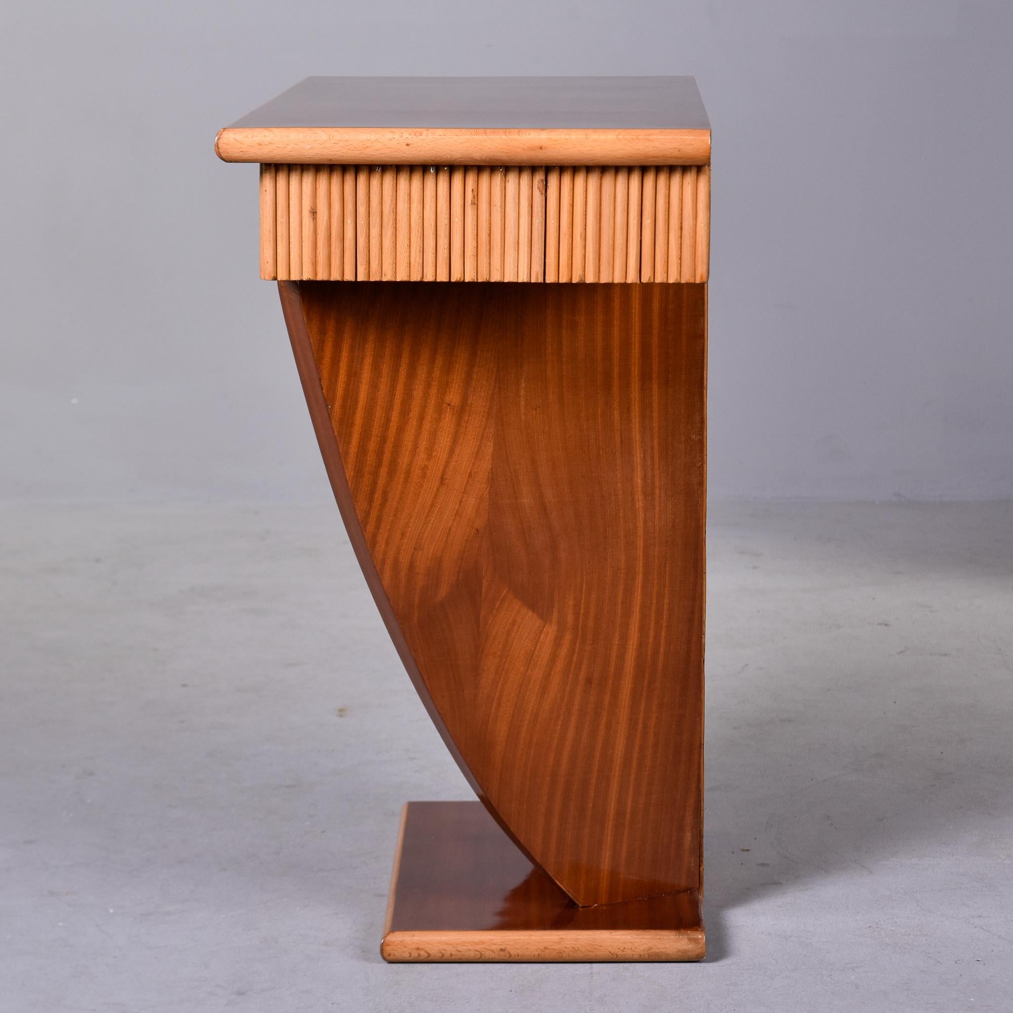Art Deco Satinwood Console with Blond Reeded Detailing 2