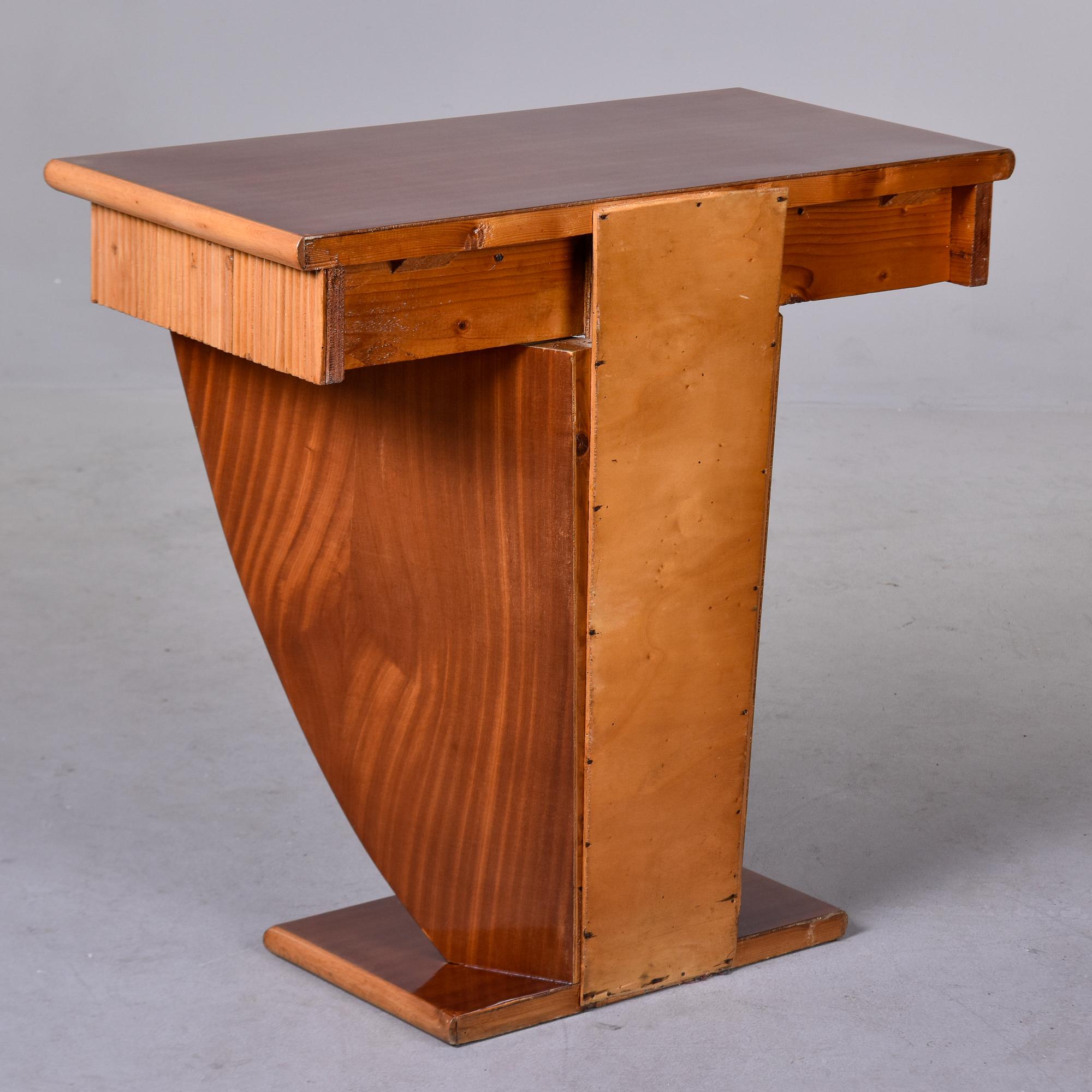 Art Deco Satinwood Console with Blond Reeded Detailing 3