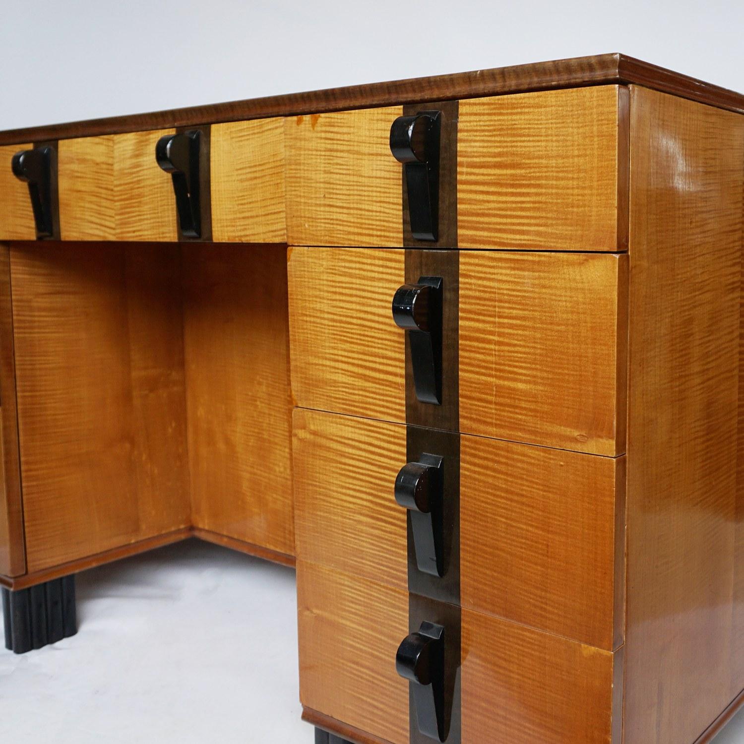 Art Deco Satinwood Desk by Maurice Adams 5