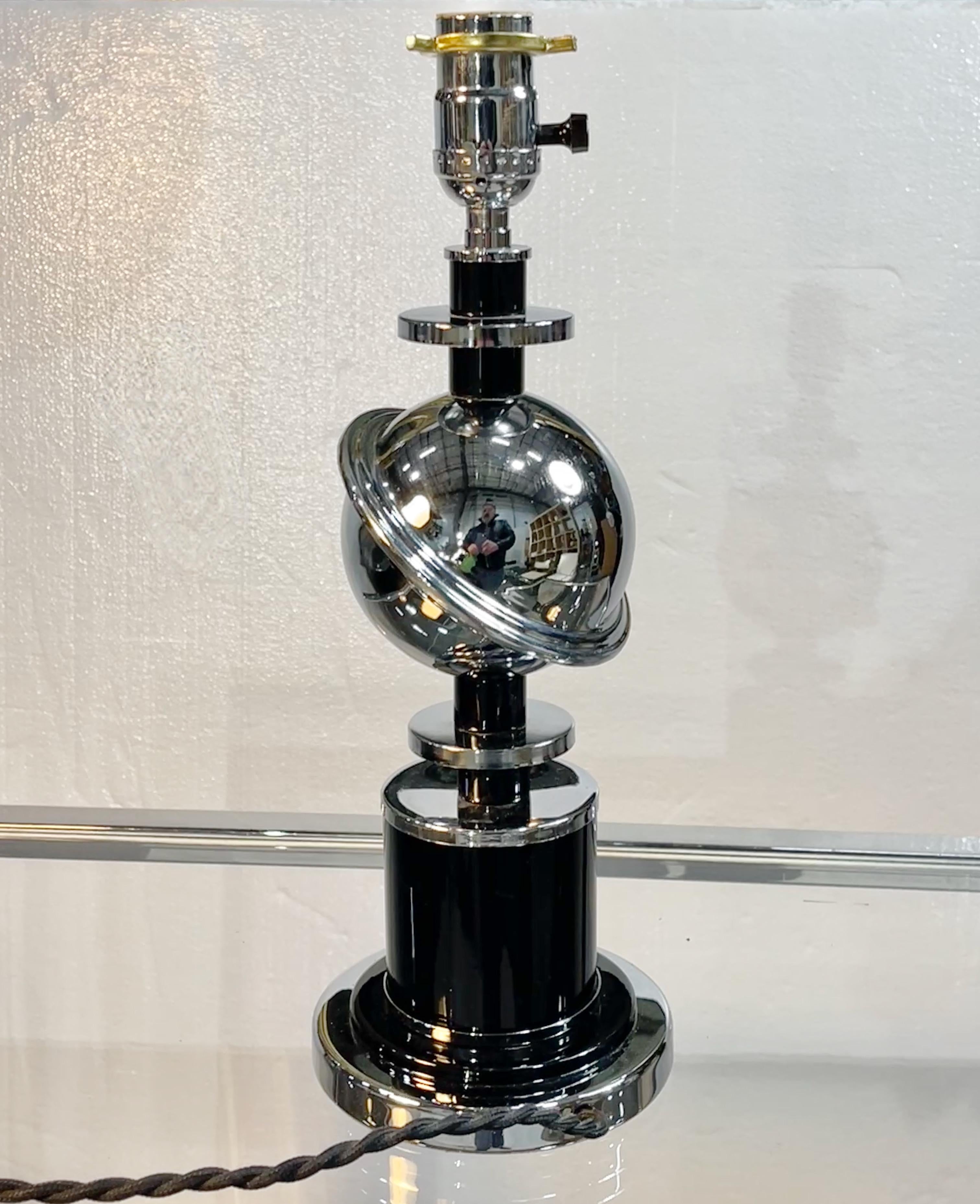 Art Deco Saturn Desk Lamp For Sale 3