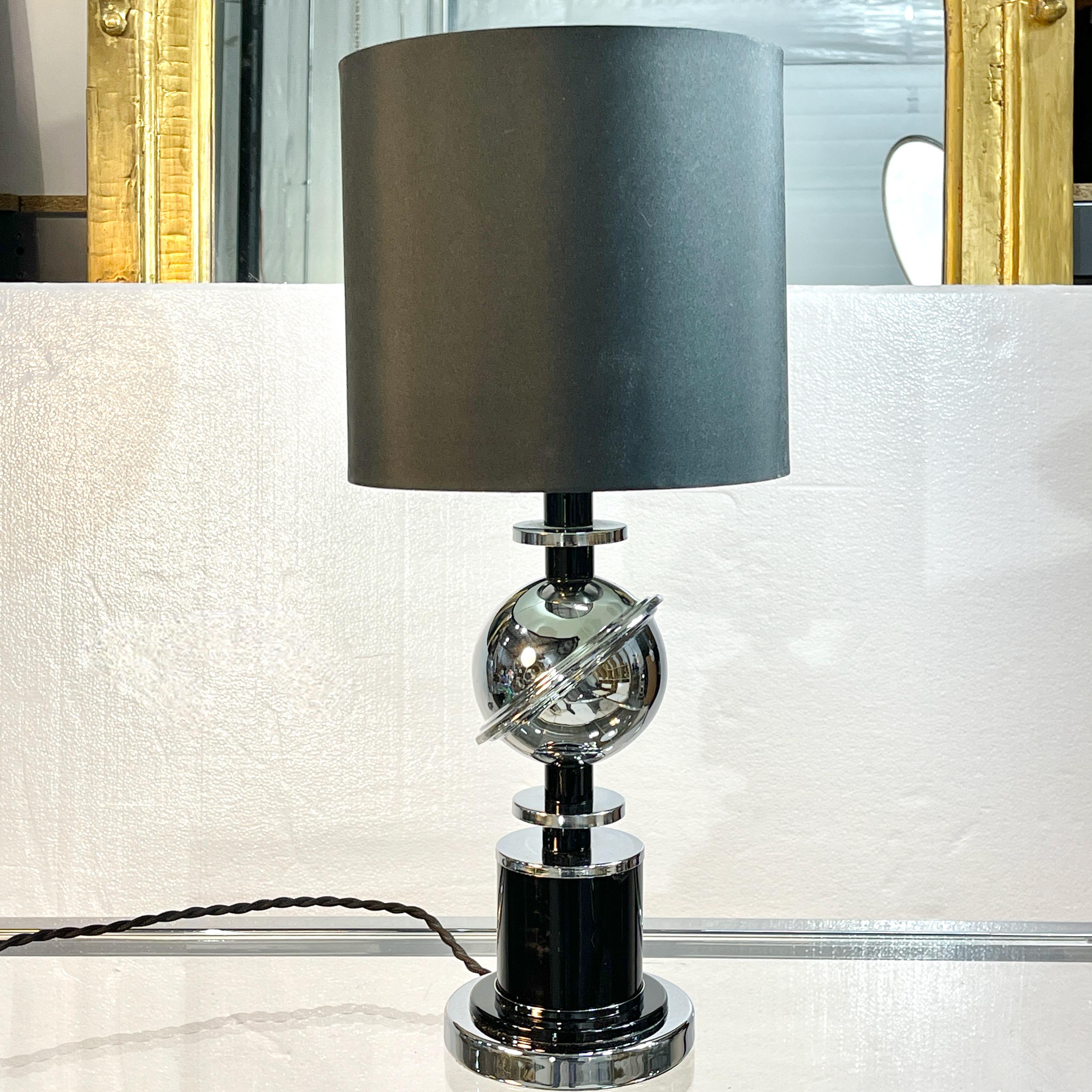 Enameled Art Deco Saturn Desk Lamp For Sale