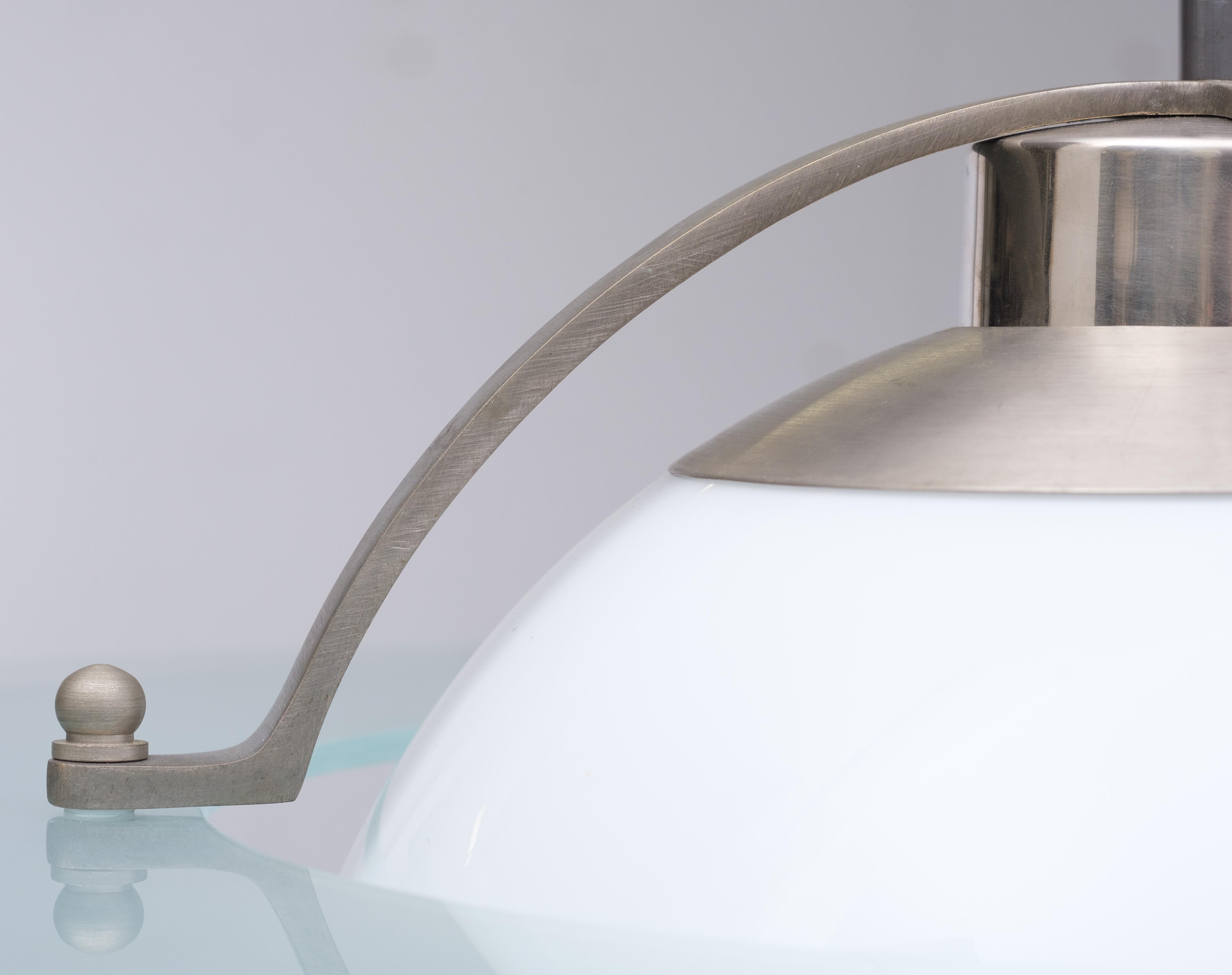 Opaline Glass Art Deco 'Saturn lamp' Willem H Gispen For Sale