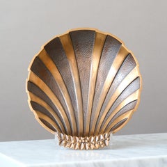 Art-Deco-Schale aus Bronze von Niels Dam Ravn für Nordisk Malm, Dänemark, 1930er Jahre.