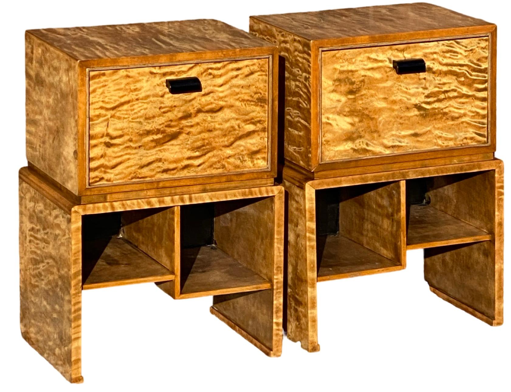 Art Deco Scandinavian bedroom suite with super king bed, chest , nightstands For Sale 9