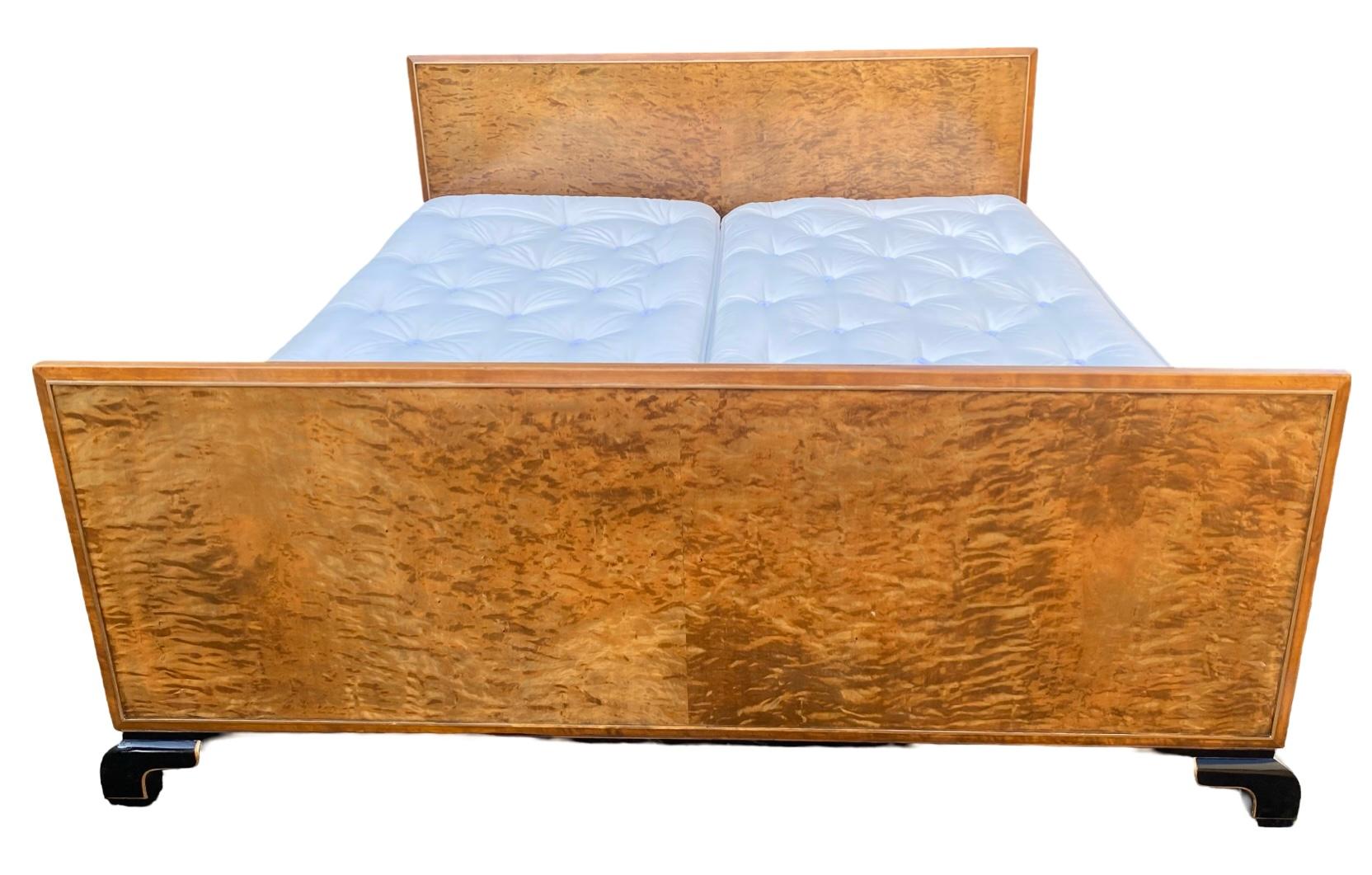 Art Deco Scandinavian bedroom suite with super king bed, chest , nightstands For Sale 13