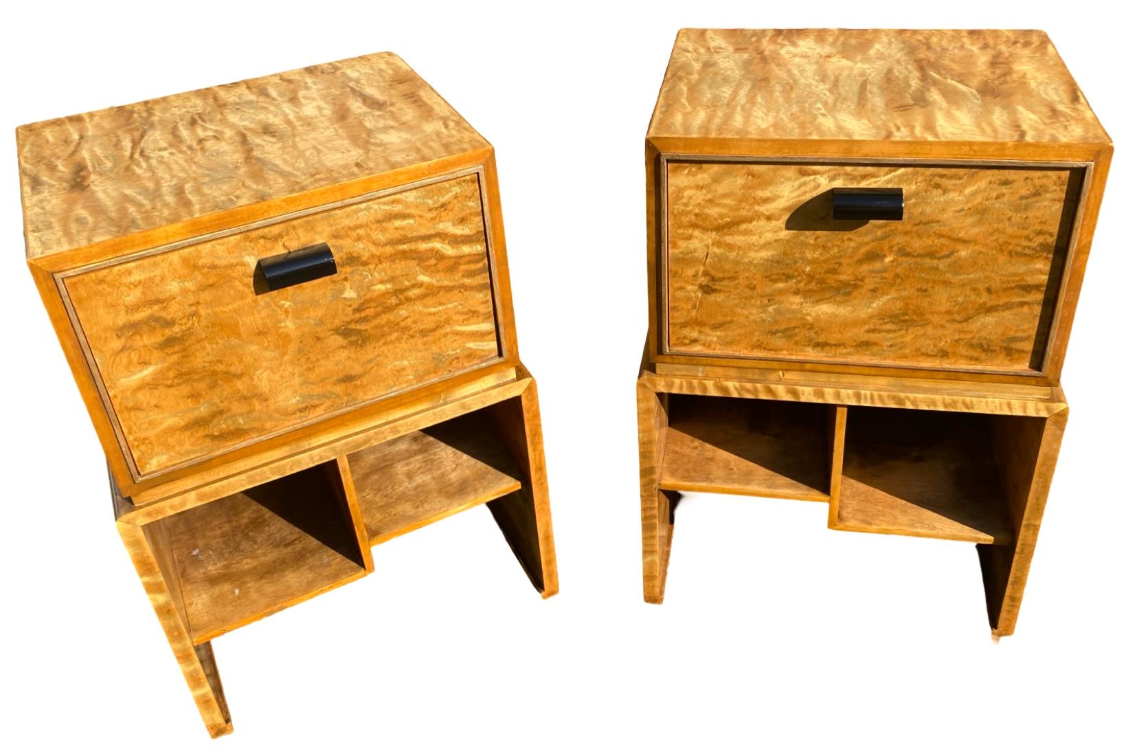 Art Deco Scandinavian bedroom suite with super king bed, chest , nightstands For Sale 2