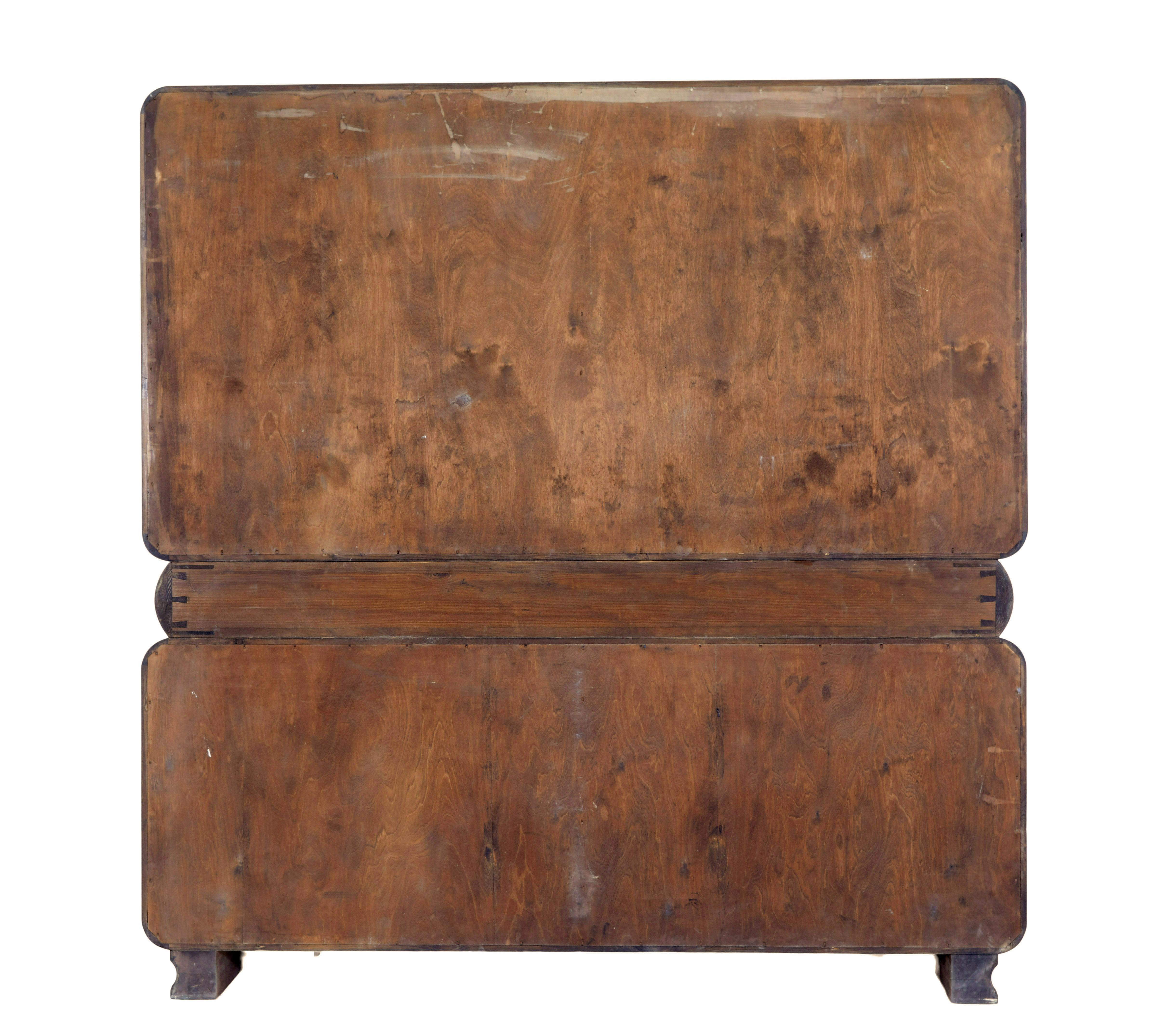 Meuble de rangement scandinave Art déco en bouleau et orme Bon état - En vente à Debenham, Suffolk