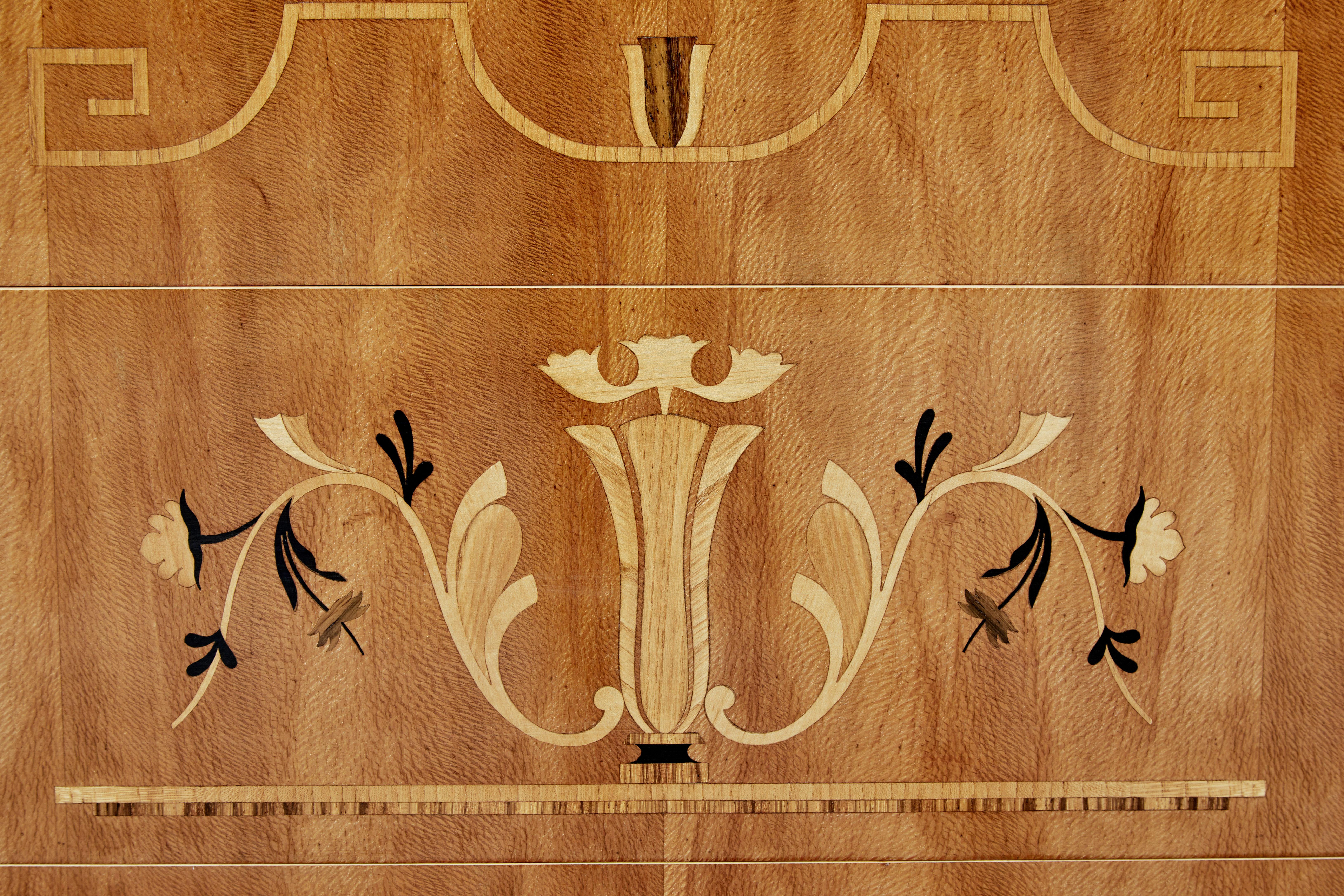 Art Deco Scandinavian Birch Inlaid Chest of Drawers 1