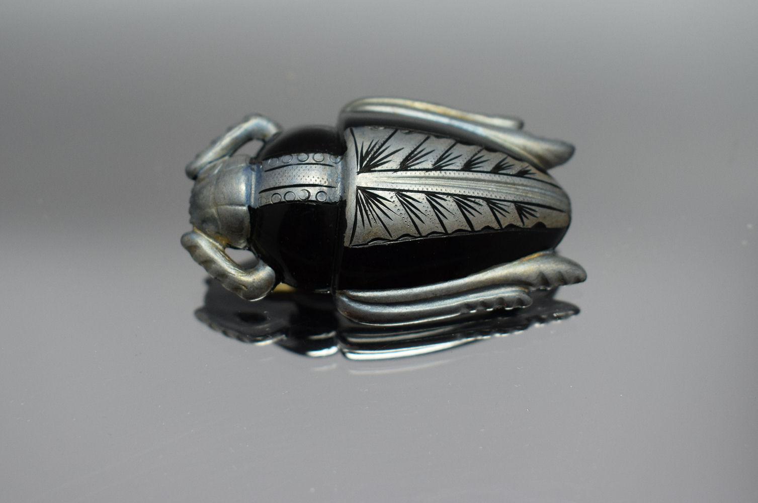 Art Deco Scarab Brooch In Good Condition In Westward ho, GB