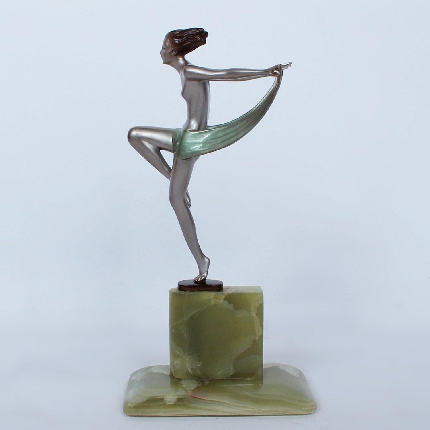 Austrian Art Deco Scarf Dancer by Jozef Lorenzl