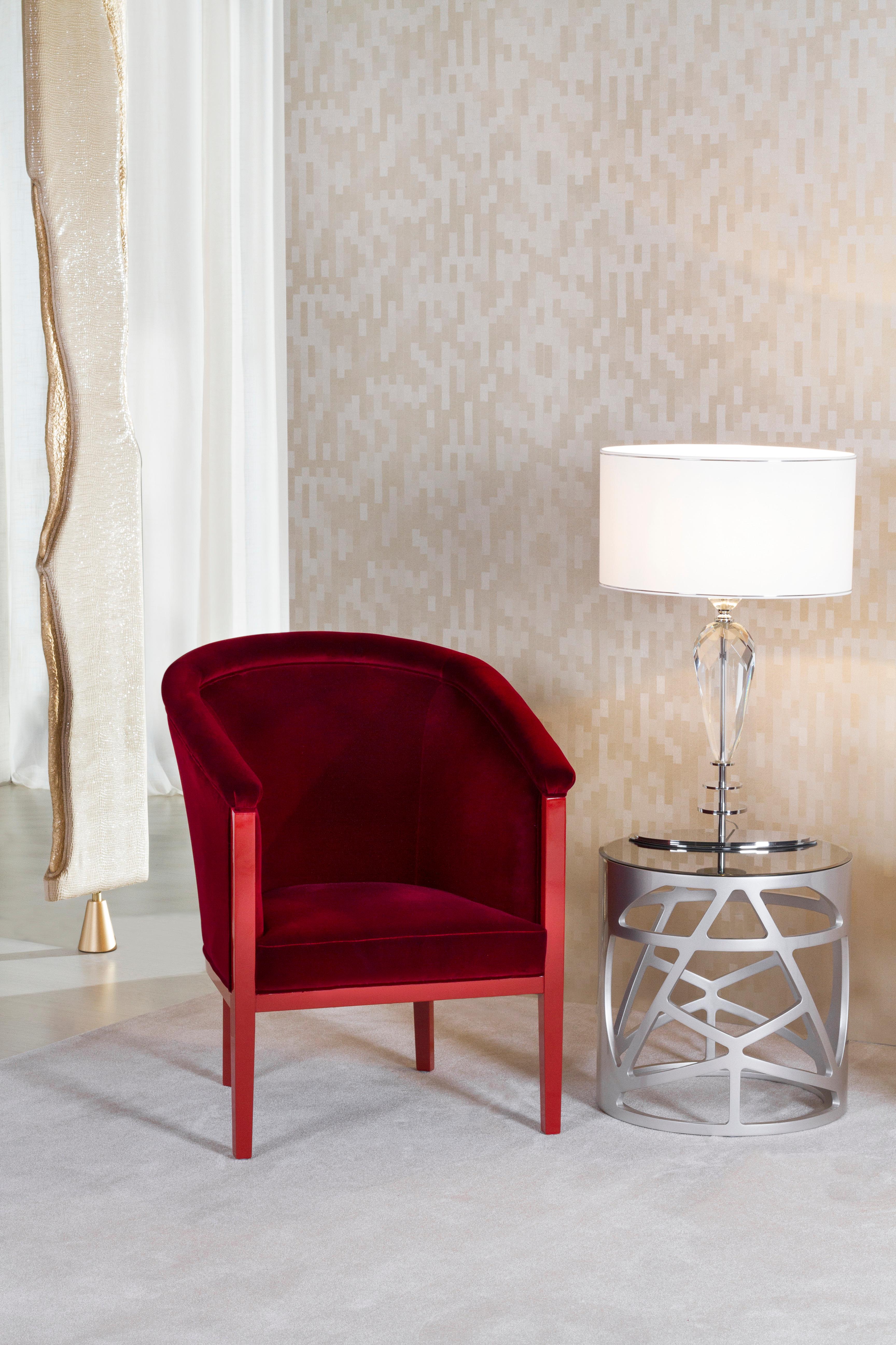 fauteuil main rouge