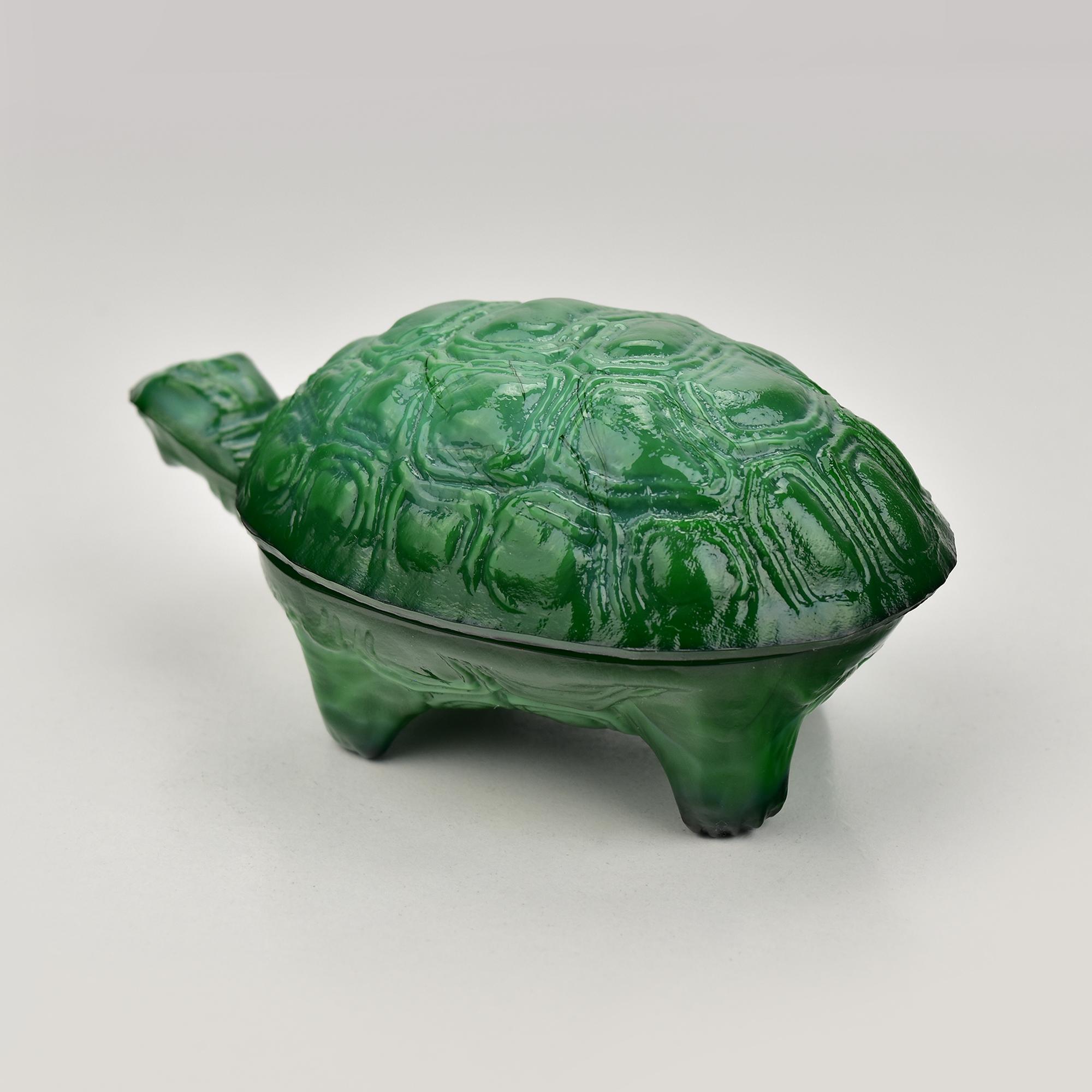 Art Decó Schlevogt & Hoffmann Vaso de malaquita Tortuga Plato de baratijas Checo en venta