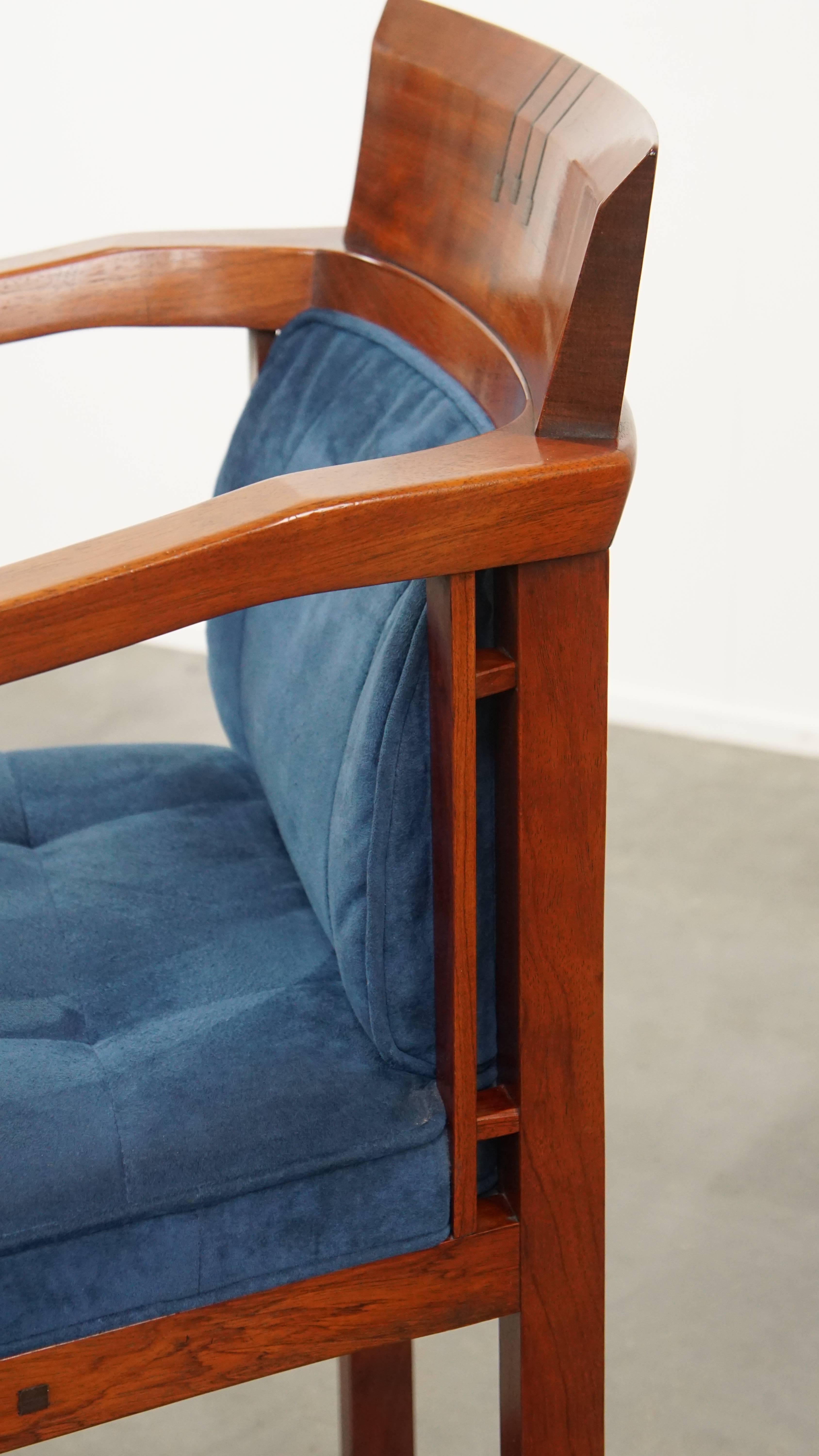 Silla Art Decó Schuitema de la Serie Decoforma con Reposabrazos en venta 9
