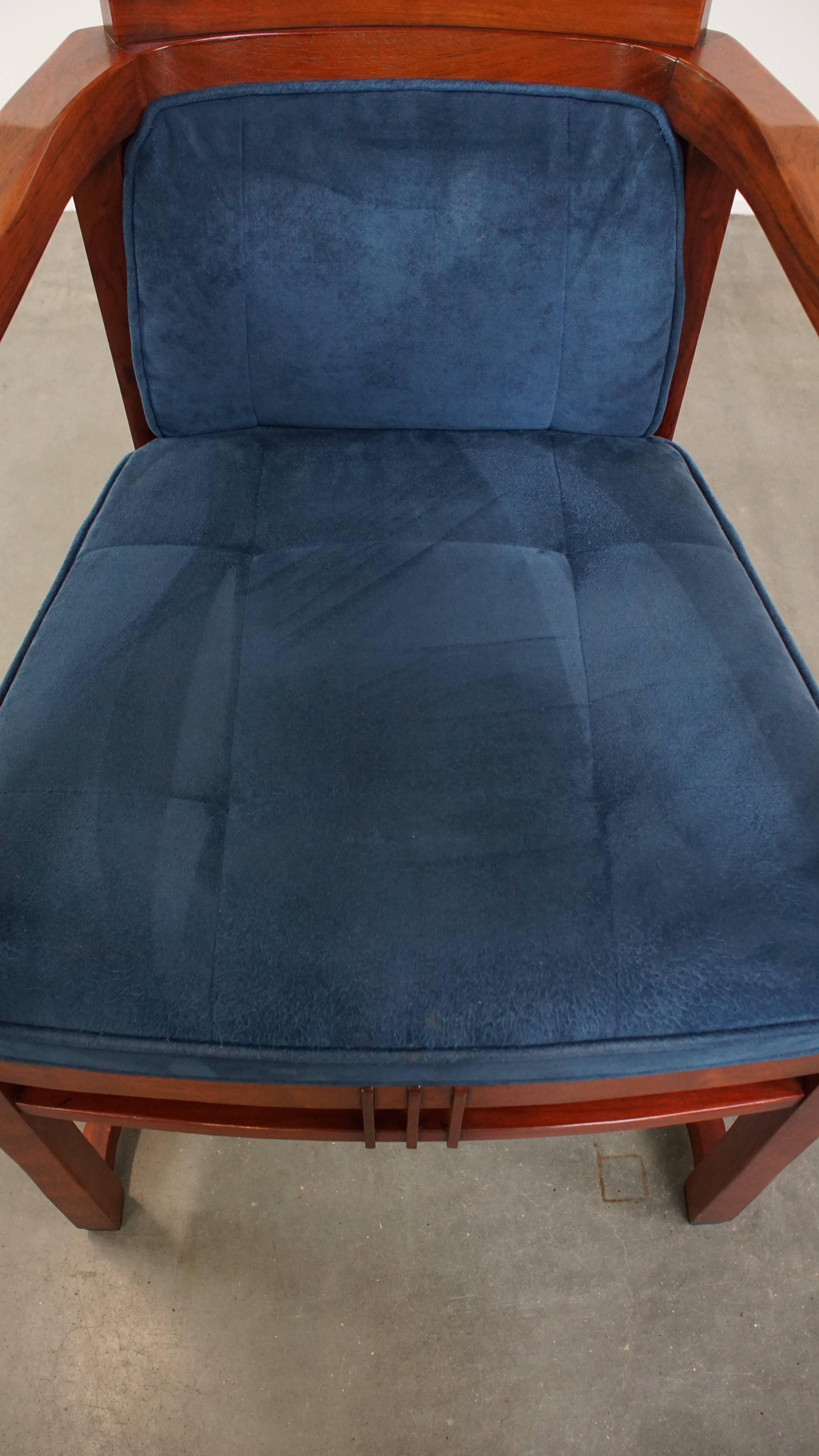 Silla Art Decó Schuitema de la Serie Decoforma con Reposabrazos Tapicería en venta