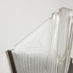 Art Deco Sconce by Société D'exploitation Des Verreries De Bagneaux