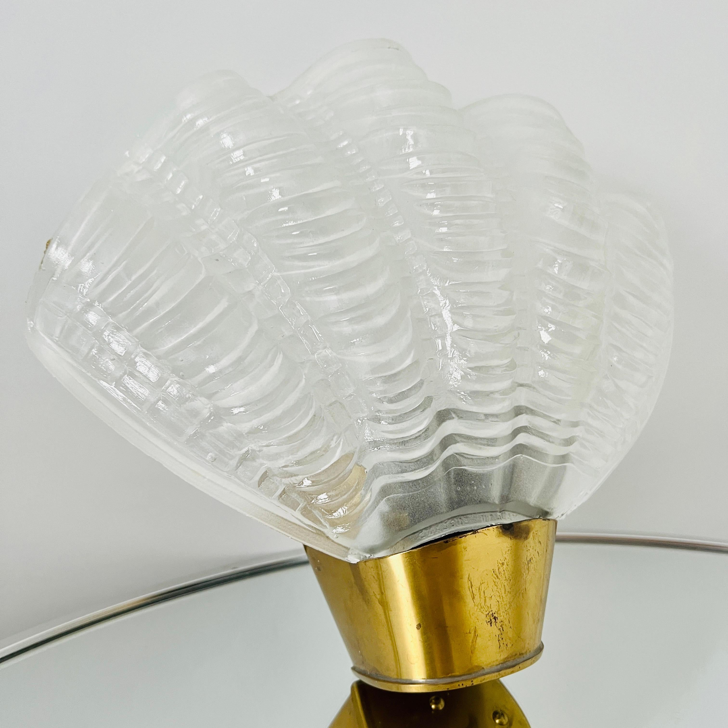 English Art Deco Sconce with Elegant Shell Design, England, c. 1930's For Sale