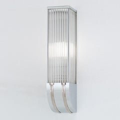 Art Deco Sconce with Nickel Finish