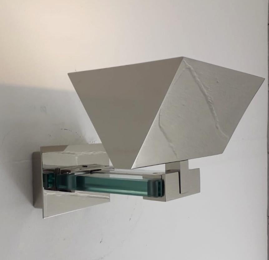 Mid-Century Modern Art Deco Sconce by Fratelli Martini - 8 available For Sale
