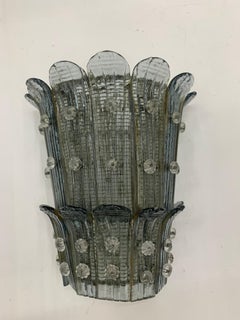 Art Deco Sconces Designed by Barovier Toso, Murano Glass, Italy, circa 1940