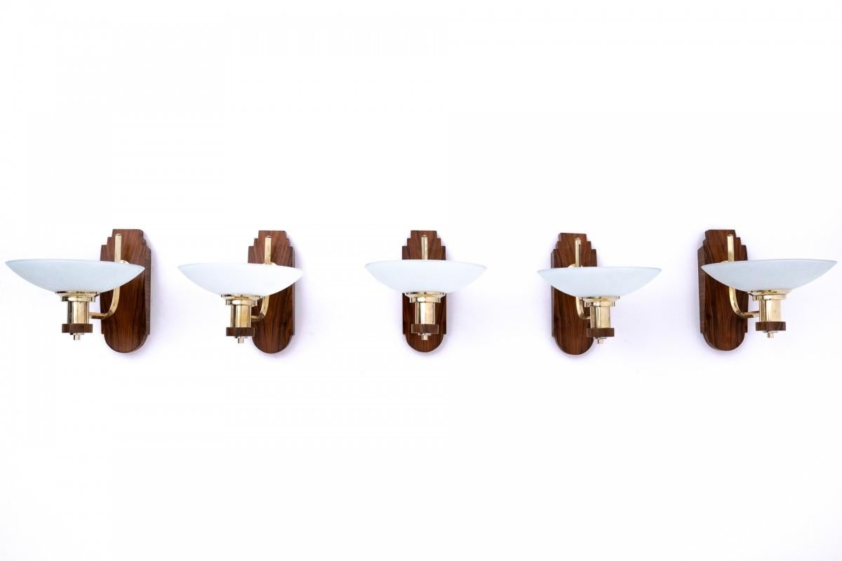 Art Deco sconces from the 1940s, Poland.