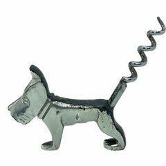 Art Deco Scotty Dog Figural Animal Corkscrew, Metal, Vienna, Austria, 1930s