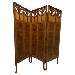 Antique Art Deco screen made of solid wood
