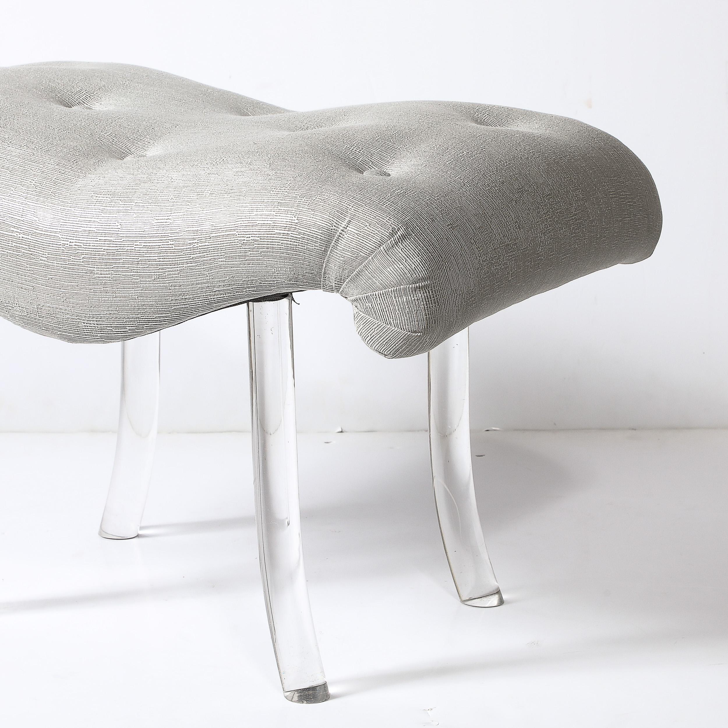 Banc curviligne en lucite Art Déco en forme de volute par Grosfeld House en vente 3