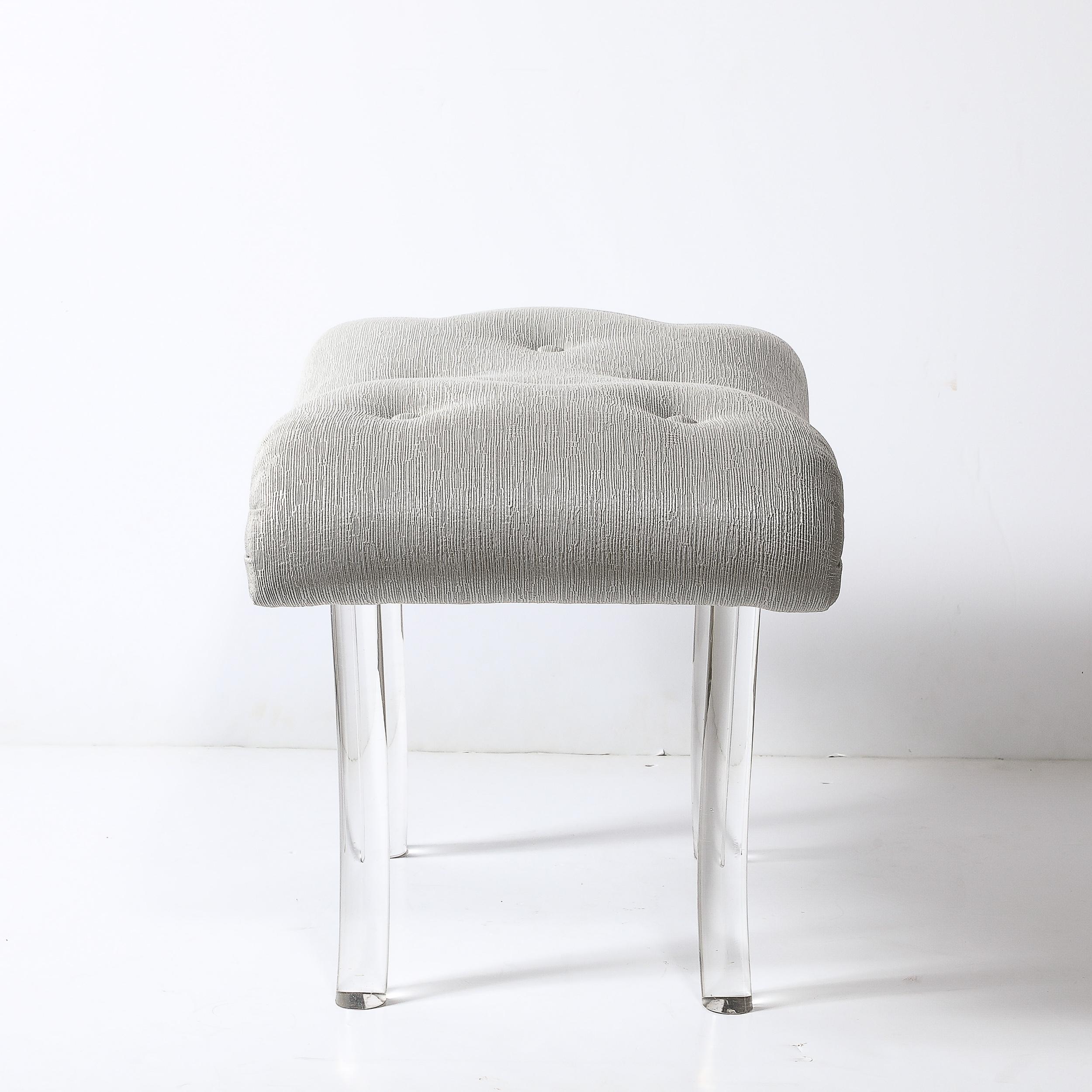 Américain Banc curviligne en lucite Art Déco en forme de volute par Grosfeld House en vente