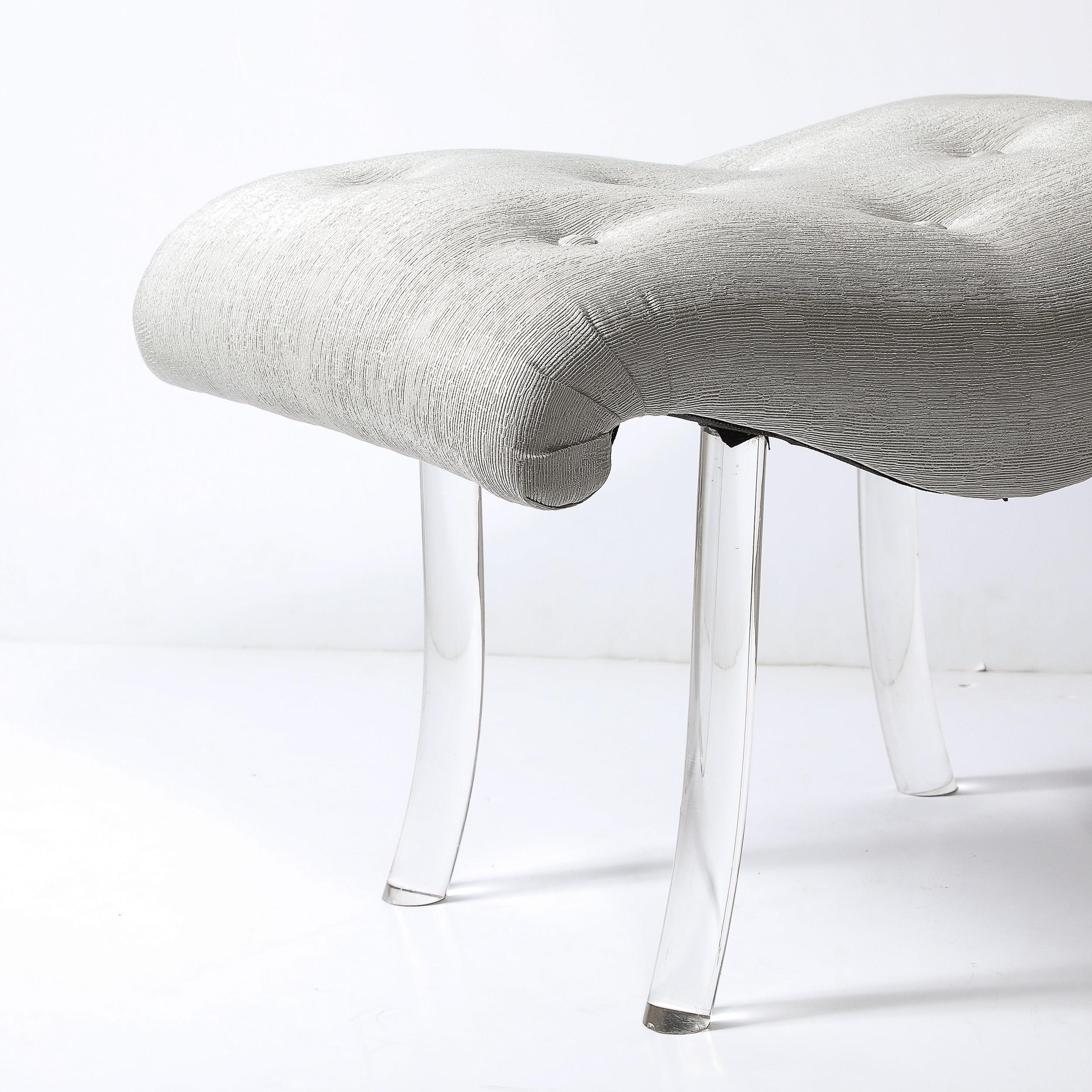Milieu du XXe siècle Banc curviligne en lucite Art Déco en forme de volute par Grosfeld House en vente