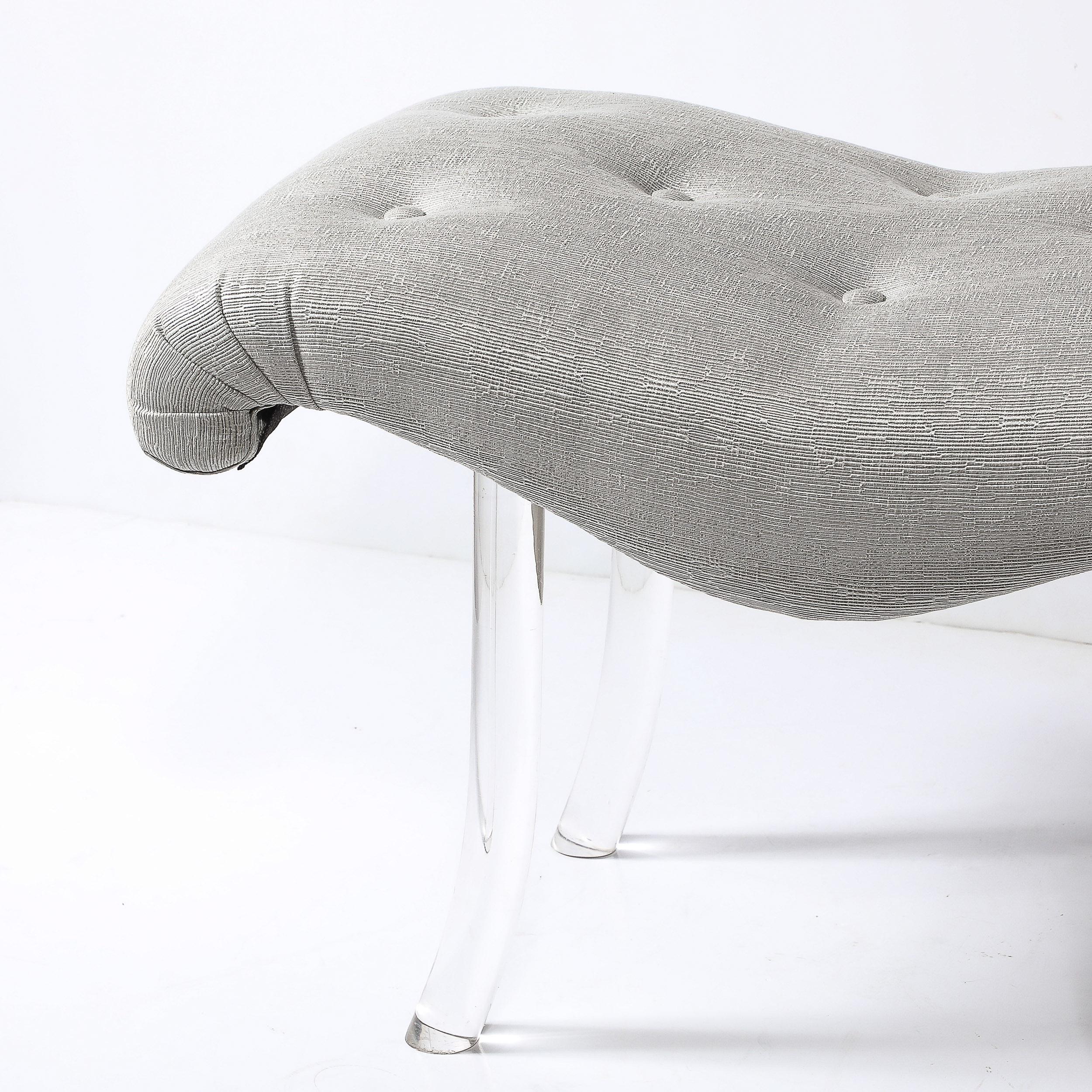 Banc curviligne en lucite Art Déco en forme de volute par Grosfeld House en vente 1